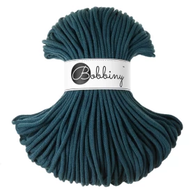 Bobbiny Premium Macramé Cord Yarn, Peacock Blue, 5 mm.