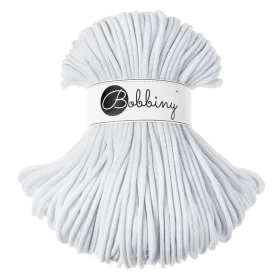 Bobbiny Premium Macramé Cord Yarn, White, 5 mm.