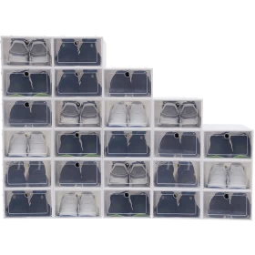 YIYIBYUS Stackable Shoe Boxes with Lids