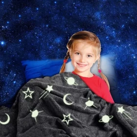 بطانية سحرية مضيئة في الظلامدفء ولمسة ليلية جميلة