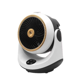 2-in-1 Electric Cooling and Heating Desktop Fan with Remote