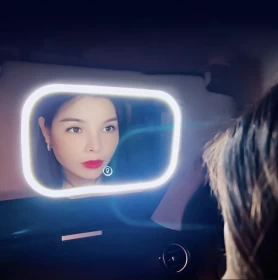 Car Visor Vanity Mirror with 3 Light Modes