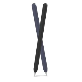 AhaStyle Silicone Apple Pencil Sleeve (2Pack) - Navy Blue/Light Blue