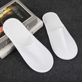 White Cotton Slippers Non-Slip 5pcs