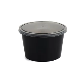 Black Microwaveable Container - 450 ml 5Pcs