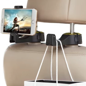 Car Hooks with Phone Holder 2 In 1