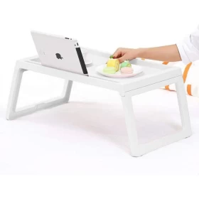 Small Folding Table with Stand - White