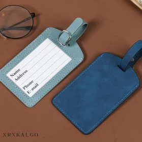 بطاقة تعريف حقائب السفر من مادة PU