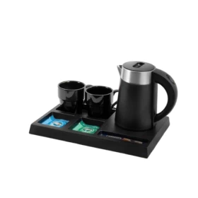 Electric Kettle Hospitality Tray Set – Hotel Welcome Tea & Coffee Station