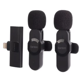 EARLDOM Dual Wireless Microphone with Lightning Connector MC8L