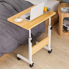 Adjustable Laptop Table Desk with Wheels Study/Work