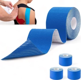 Sports Tape for Ankle, Knee Pain, Elbow & Shoulder Muscle, Uncut (Blue) 5 Meter