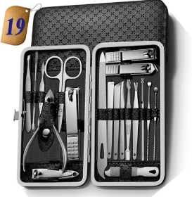 19-in-1 Manicure & Pedicure Kit – Professional Nail Care Set with Travel Case