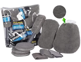 Professional Car Care Cleaning Tool Kit Microfiber Set – 9-Piece