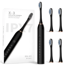 Generic X-3 Sonic Electric Toothbrush (Black)