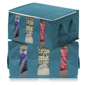 TSV 2Pcs Foldable Clothes Storage Bags
