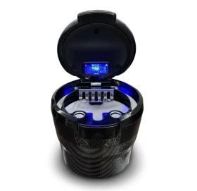 Mini Ashtray Carbon Fiber with LED Light