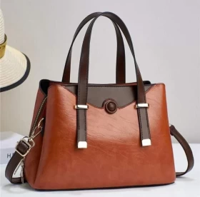Women's Brown Color PU Leather Bag