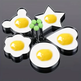 Stainless Steel Fried Egg Mold & 5 Different Shapes