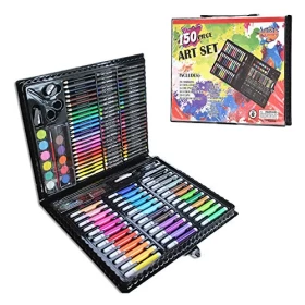 Drawing Art Box 150 Pieces of Oil Pastels, Crayons, Colored Pencils, Markers Plastic for Kids