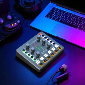 Mini Audio Mixer with Noise Reduction and XLR Output