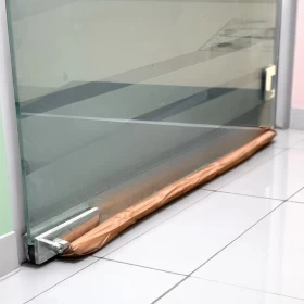 Standard Twin Draft Guard Door Window Insulator -84cm Light Brown