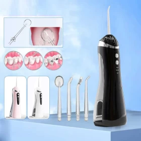 Cordless Water Flosser 200ml with 4 Replaceable Heads