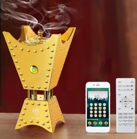 Electric Bakhoor Burner with Quran Speaker, Remote & App Control