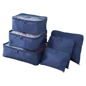 Travel Cloth Organizer Pouch Zipper Bags 6Pcs