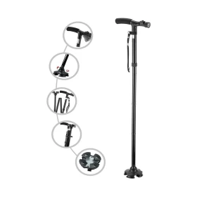 Foldable Walking Cane LED Light for Collapsible Lightweight Adjustable