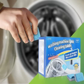 Laundry Machine Cleaner Tablets Solid Washer Deep Cleaning-12psc