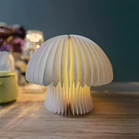 Mushroom lamp (Bamboo) Wooden Folding Book lamp