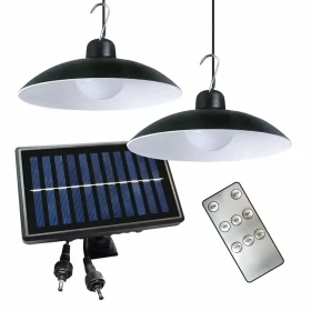 Dual Head Outdoor Solar-Powered Lamp