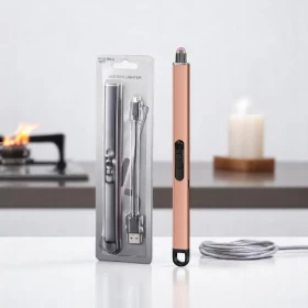 ولاعة مطبخ معدنية بقوس واحد USB مقاومة للرياح في الهواء الطلق