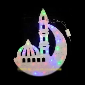 Large Crescent Masjid with Lights