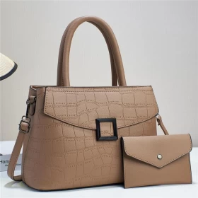 Leather Women Shoulder Handbag beige