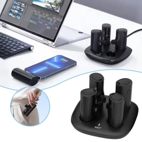 WST 4-in-1 5000mAh x 4 Docking Power Bank Station