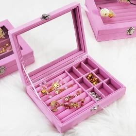 Box Jewelry Storage Case with Safety Lock