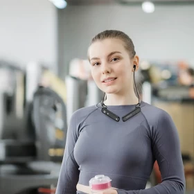 Powerology ENC Wireless Neckband Earphones  HiFi Sound & IPX5 Waterproof – Black