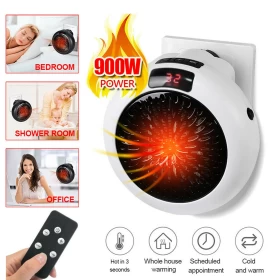 Small Plug-In Portable Mini Fan Heater 900W