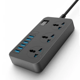 Earldom Power Strip with 3 AC Sockets and 6 USB Ports