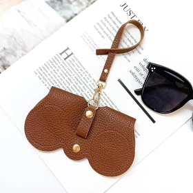 Soft Leather Sunglasses Bag