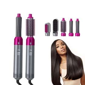 Hair Brush With Dryer 5 in 1 Brush Electric Blow Comb Curling
