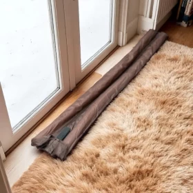 Standard Twin Draft Guard Door Window Insulator -84cm Dark Brown