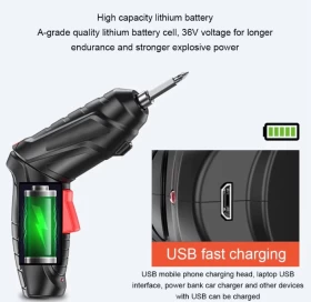 Electric Durable Cordless Screwdriver Portable And Rechargeable