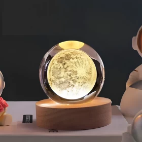Moon Solar System Luminous Crystal Ball Decoration Gift
