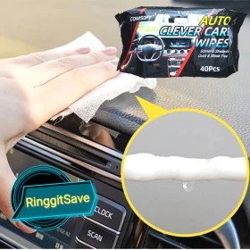 Auto Clever Car Care Wipes Wet Tissue (40pcs)