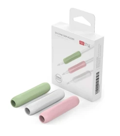 AHASTYLE 3 Pack Apple Pencil Grips Silicone Holder Sleeve Compatible with Apple Pencil 1st and 2nd Generation (White,Green,Pink)
