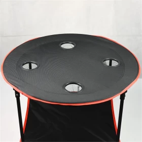 Portable Camping Side Table with 4 Cup Holders