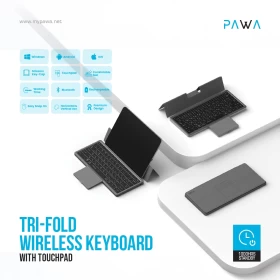 Pawa Tri-Fold Wireless Keyboard with Touchpad